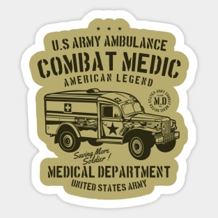 Army Ambulance Combat Medic Sticker